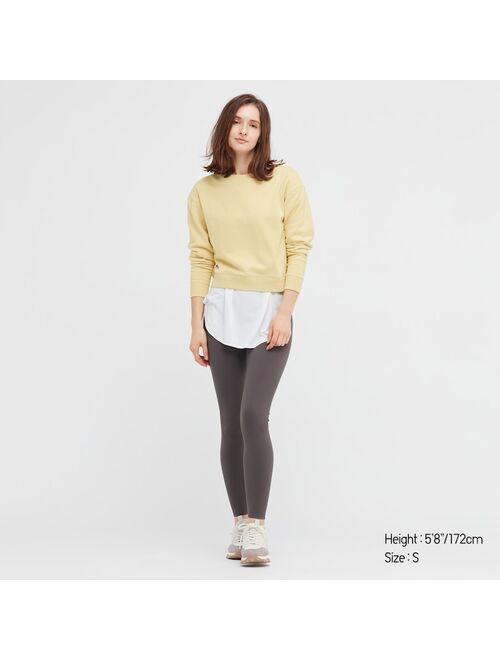 Uniqlo WOMEN CREW NECK CROPPED LONG-SLEEVE SWEATSHIRT