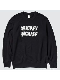 MONOCHROME MICKEY MOUSE ART BY JOSHUA VIDES LONG-SLEEVE SWEATSHIRT