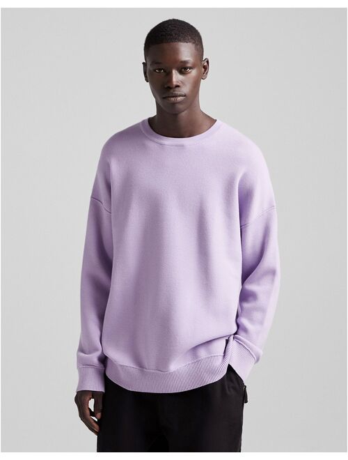 Bershka oversized crew neck in lilac