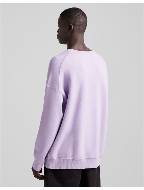 Bershka oversized crew neck in lilac