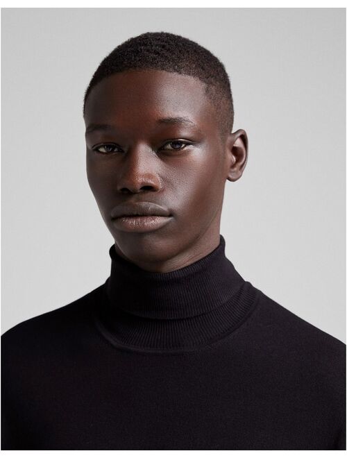 Bershka roll neck in black