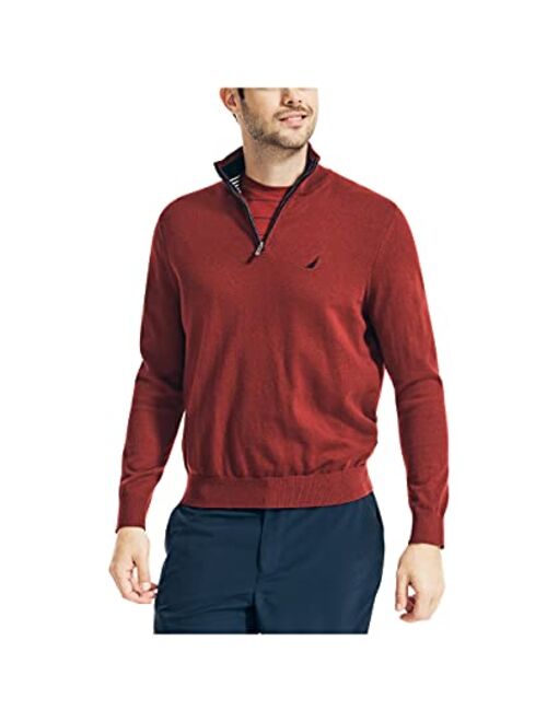 Nautica Men's Navtech Quarter-Zip Sweater