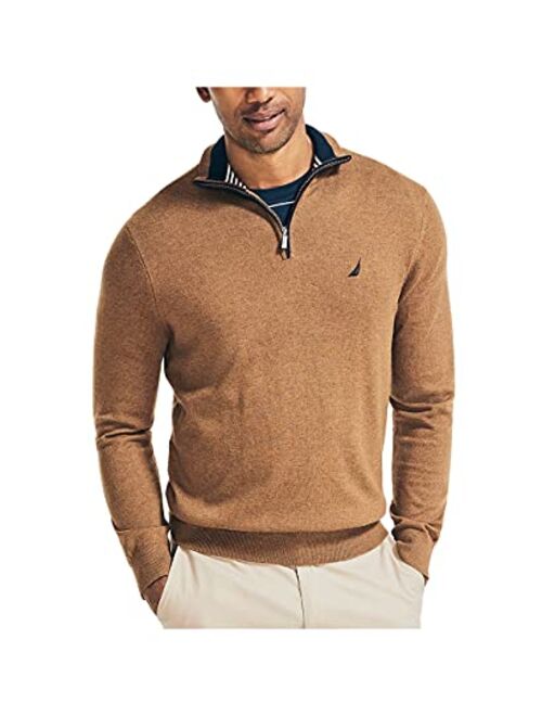 Nautica Men's Navtech Quarter-Zip Sweater