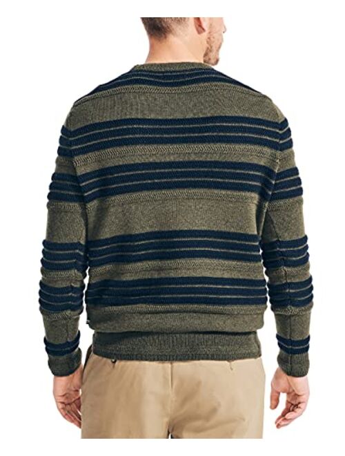 Nautica Men's Textured Striped Sweater