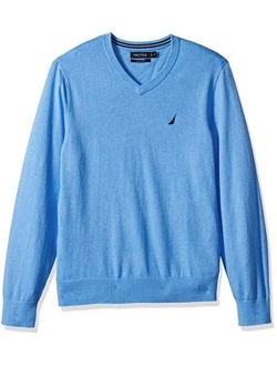 Men's Long Sleeve Solid Classic V-Neck Sweater