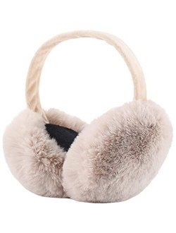 Caistre Ear Muffs Warm Furry Earmuffs Ear Warmers for Women Girls, Winter Faux Fur Ear Covers for Outdoor Use