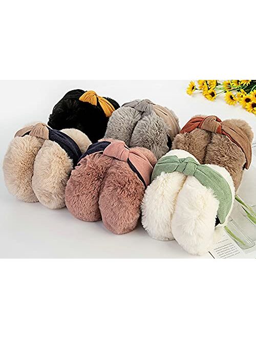 Caistre Ear Muffs Warm Furry Earmuffs Ear Warmers for Women Girls, Winter Faux Fur Ear Covers for Outdoor Use