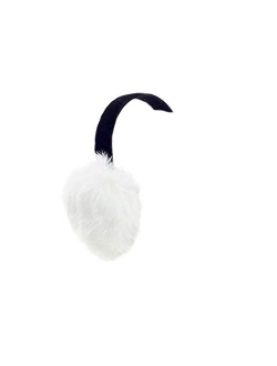 Surell Long Hair Rabbit Fur Earmuff with Velvet Band Winter Ear Warmer