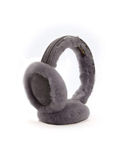 IKEPOD Classic Australian sheepskin Earmuff Ear Warmer - Unisex Warm Thermal Earwarmer