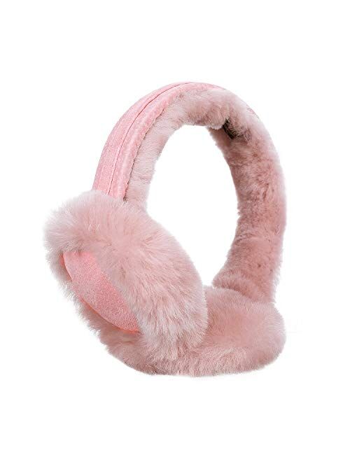 IKEPOD Classic Australian sheepskin Earmuff Ear Warmer - Unisex Warm Thermal Earwarmer