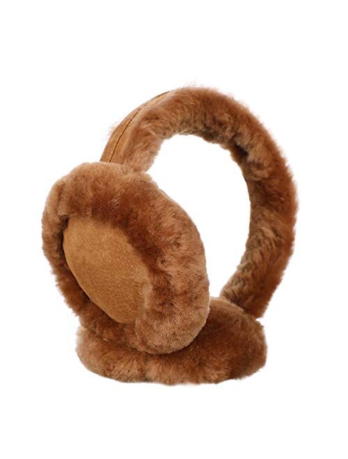 IKEPOD Classic Australian sheepskin Earmuff Ear Warmer - Unisex Warm Thermal Earwarmer