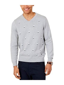 Men's Long Sleeve Solid Classic V-Neck Sweater