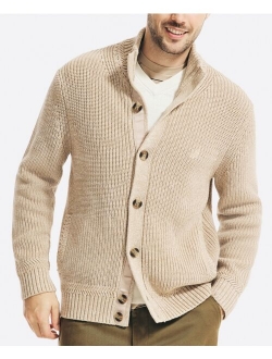 Men's Classic-Fit Ribbed-Knit Button Front Cardigan