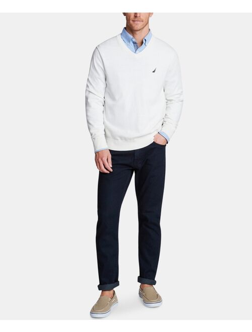 Nautica Men's Navtech V-Neck Long Sleeve Pullover Winter Sweater