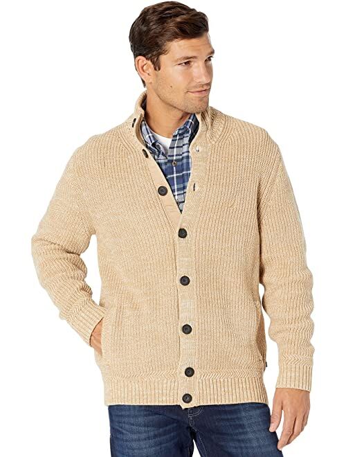 Nautica Ribbed-Button Cardigan Long Sleeve Sweater