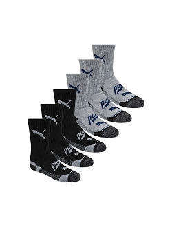 Boys' 6 Pack Crew Cut Socks