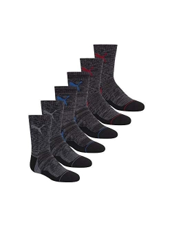 Boys' 6 Pack Crew Cut Socks