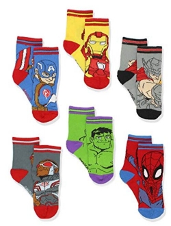 Super Hero Adventures Spider-Man Boys Toddler 6 pack Crew Socks