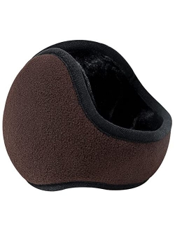 Caistre Winter Warm Outdoor Earmuffs, Foldable Ear Warmers Knit Furry Fleece Ear Muffs for Women Men