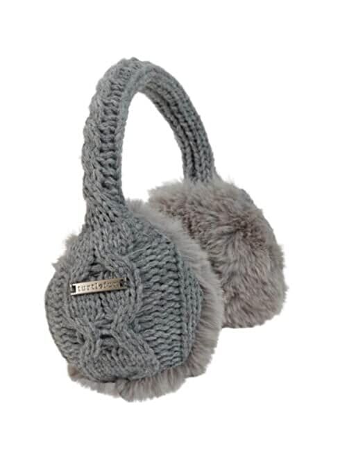 Turtle Fur Women's Ear Muffin Faux Fur Lined Cable Knit Ear Muffs