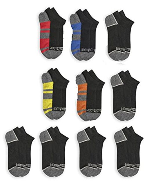 Fruit of the Loom Boys' Little Half Cushion No Show Socks (10 Pack)