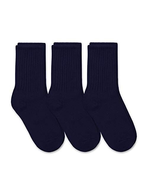 Jefferies Socks Boys' School Uniform Ribbed Crew Dress Socks 3 Pack