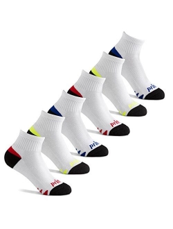 Prince Boys' Quarter Length Athletic Ankle Socks with Cushion for Active Kids (6 Pair Pack)