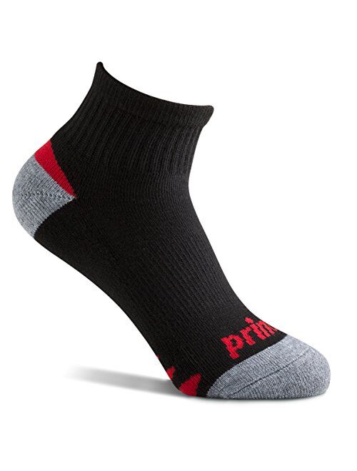 Prince Boys' Quarter Length Athletic Ankle Socks with Cushion for Active Kids (6 Pair Pack)