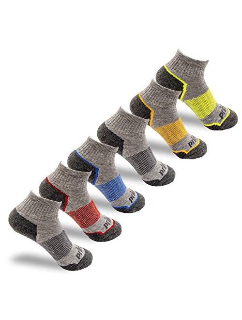 Prince Boys' Quarter Length Athletic Ankle Socks with Cushion for Active Kids (6 Pair Pack)