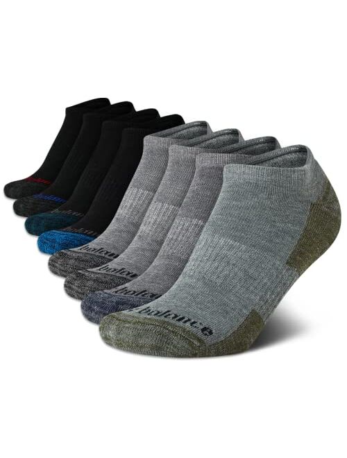 New Balance Boys' Performance No Sweat Low Cut Socks with Arch Support (8 Pack)