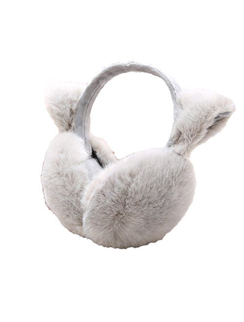 Gardening Spring-Cold Weather Earmuffs Gardening Spring Women Lovely Cartoon Winter Warmth Fuzzy Cat Ears Earmuffs