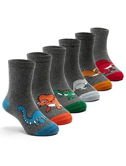 Moon Tree Boys Wool Socks Kids Warm Socks Winter Thermal Crew Socks 6 Pack