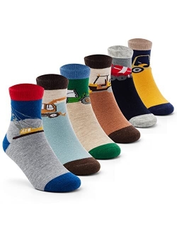 Moon Tree Boys Wool Socks Kids Warm Socks Winter Thermal Crew Socks 6 Pack