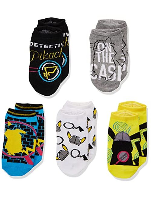 Pokemon Boys 5 Pack No Show Socks