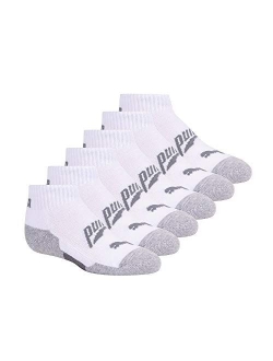 boys 6 Pack Quarter Crew Socks