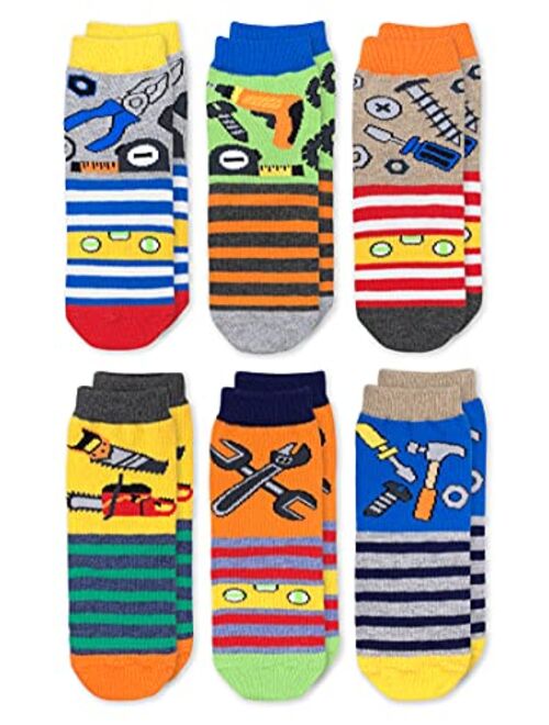 Jefferies Socks Boys Multicolored Stripe Fashion Variety Crew Socks 12 Pair Pack