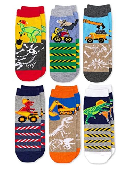 Jefferies Socks Boys Multicolored Stripe Fashion Variety Crew Socks 12 Pair Pack