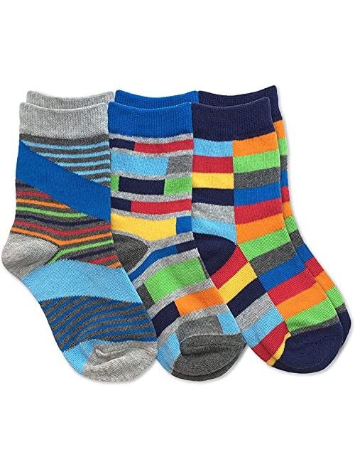 Jefferies Socks Boys Funky Stripes Variety Crew Socks 9 Pair Pack