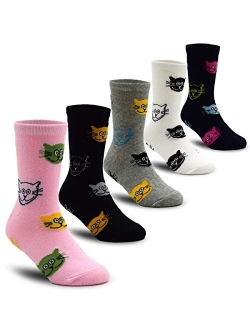 HONISEN Boys' 10-Pack Cotton Crew Sock Kids Fashion Athletic Socks