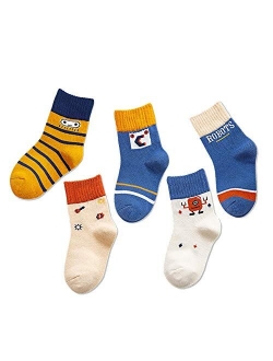 YME 5 Pairs Superhero Cotton Socks Thickening Christmas Cartoon theme Series for Boys