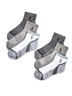 Little & Big Boys 6-Pack Marled Quarter-Length Socks