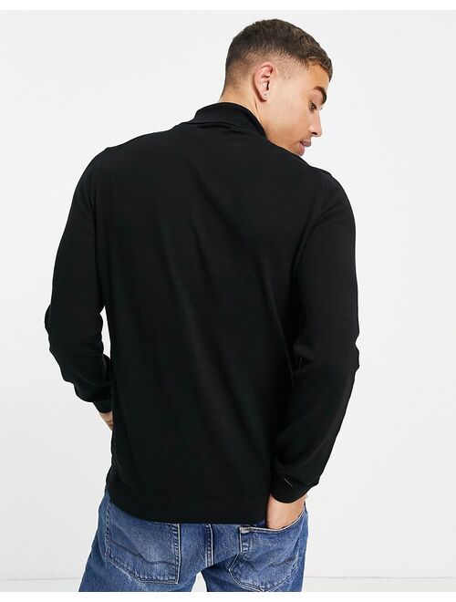 New Look roll neck knitted sweater in black