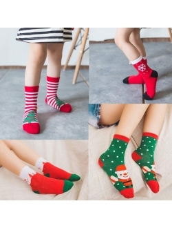 LITOON Christmas Socks Children Socks Christmas Gift Kid Socks for Kid Boy Girl 5 Pairs