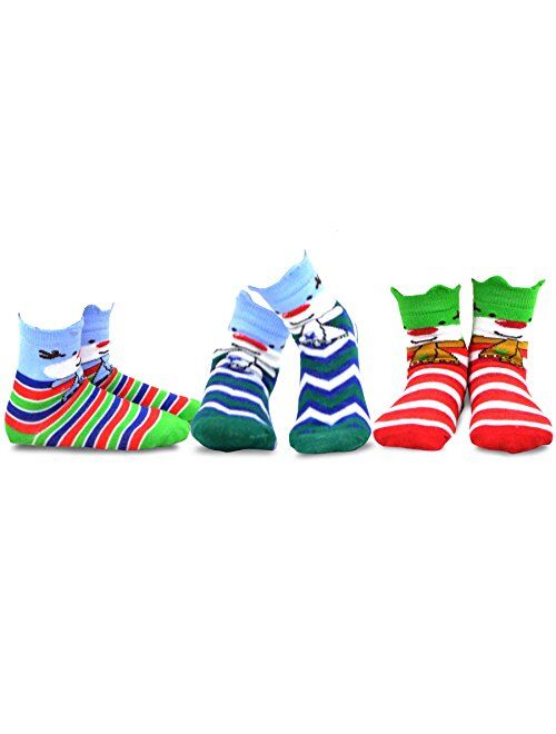 TeeHee Socks Christmas Holiday Little Kids Fun Crew Socks Multi Pair Pack