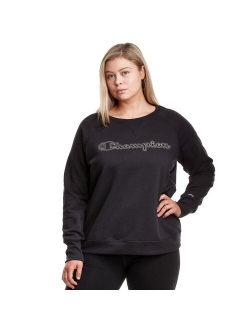 Plus Size Champion Powerblend Embroidered Crewneck Sweatshirt