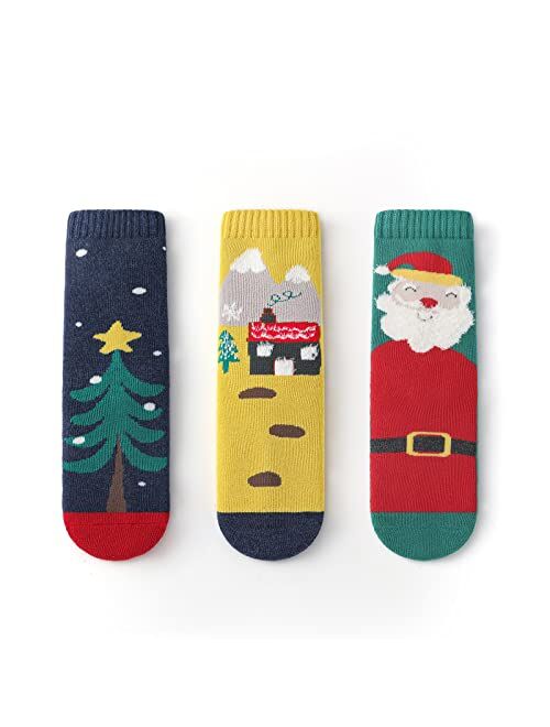 Human Feelings Kids Boys Girls Fun Novelty Design Socks Cute Fuzzy Winter Warm Christmas socks