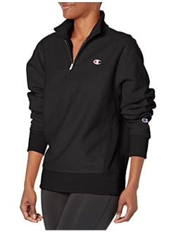 Women's Oversized Reverse Weave 1/4 Zip