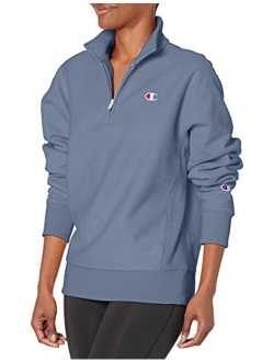 Women's Oversized Reverse Weave 1/4 Zip