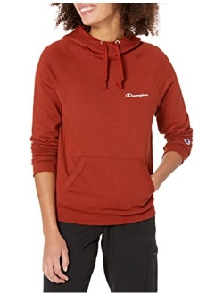 Women's Powerblend Fleece Hoodie, Left Chest Script