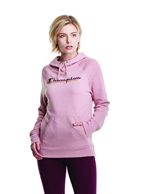 Champion Women's Powerblend Fleece Hoodie, Classic Script Logo